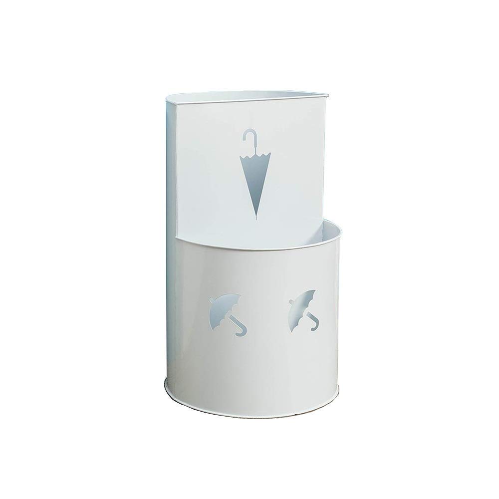 Porte-parapluies en métal blanc : seau de rangement pour la maison et l'hôtel