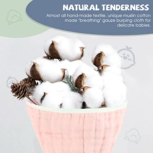 Mukin Muslin Burp Cloths - Baby Burp Cloth Sets For Unisex. Perfect For Newborn Baby Burping Cloths/Burp Bibs. Newborn Burping Rags For Boys And Girls (Multicolored) #TOP2