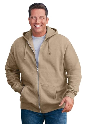 Image of KingSize Men's Big & Tall Fleece Zip-front Hoodie Jacket