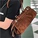 Casual Belt Buckle Suede Bag For Women Single Shoulder Underarm Bag Ladies Fashion Handbag Large Capacity Totes Bag(Coffee01 32x12x15cm)