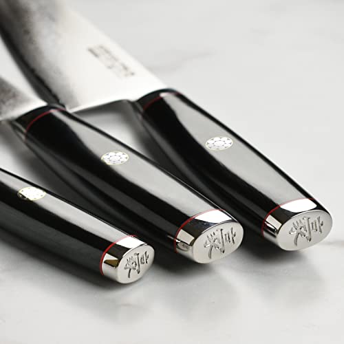 Yaxell Ypsilon Sg2 Knife Set, 3 Piece With Katana Stand - 193 Layer Stainless Damascus #TOP3