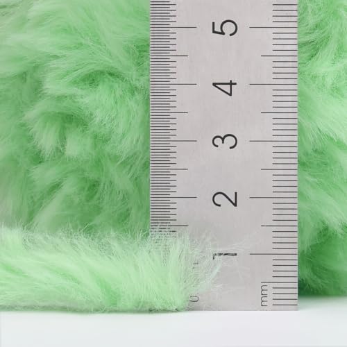 Image of NICEEC 6 Skeins Soft Faux Fur Yarn 210yds /10.6oz- S89#Light Green