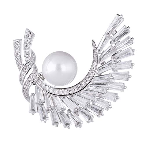 Singlinart Rhinestone Brooch For Women Girls Flower White Crystal Pin Jewelry #TOP7
