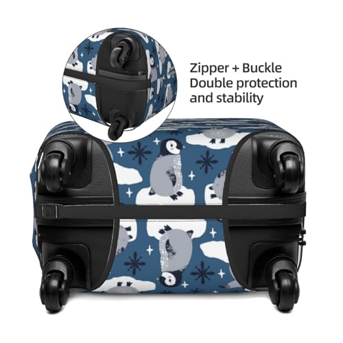 Travel Luggage Cover - Snow Penguin Washable Suitcase Covers Protector Fits 18-32 Inch Luggage2