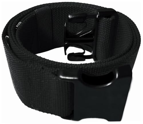 LAMBOX Walking Transfer Gait Belt and Standing Aids with Quick Release Buckle for Seniors, Elderly, Caregiver, Nurse, Therapist (Black 60\") - Thumbnail 2