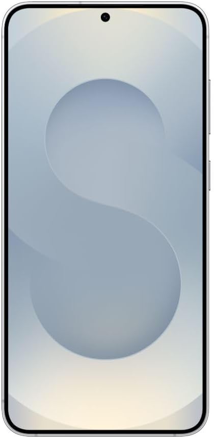 SAMSUNG Galaxy S25 front view, showing side for SIM tray