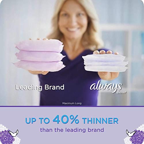 Image of Always Discreet Incontinence Pads, Moderate, Regular Length, 66 Count - 2 Pack (Includes 132 Pads Total.)