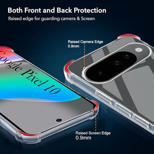 Image of Jkobi Shockproof Crystal-Clear Back Cover for Google Pixel 10 (Anti Yellow Case | Drop & Camera Protection | Hard Polycarbonate)