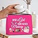 Make Up Cosmetic Bag Gifts for Women Sister Daughter, Just a Girl Who Loves Makeup Bag Zipper Makeup Pouch