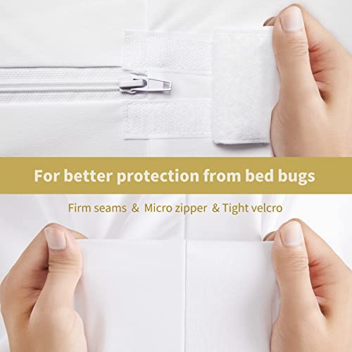 CoolShields Queen Size Mattress Encasement with Zipper, 6 Sides Waterproof, Anti-Dirt & Hypoallergenic, Breathable Mattress Protector, Fits 12 Inches Deep[Oeko-Tex Certified] - Thumbnail 5