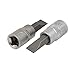 Aexit 37mm Length Hand Operated Tools 7mm Slotted Bit 1/4-inch Square Socket Adapter 2pcs Model:30as90qo672