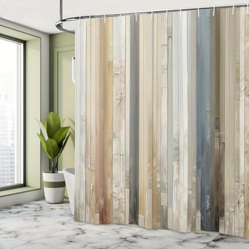 Rideau de douche imperméable à rayures 80x180 cm en polyester lavable - 6
