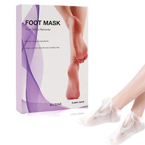 Foot Peel Mask,Exfoliating Foot Peel Mask to Make Feet super Soft,Moisturizing Foot Mask Peeling away Calluses and Dead Skin Remover,Repair Rough Heels easily 2 Pair,1 Exfoliating 1 Moisturizing,Natur