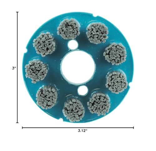 Image of Weiler 85788 3 inch Nylox Disc Brush, Rectangular Filament, 80SC Fill Grit, 7 /8 inch Arbor Hole, Made in The USA