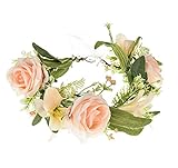 DDazzling Rose Flower Crown Lily Floral Crown Baby Shower Photo Props Wedding Festival Hair...