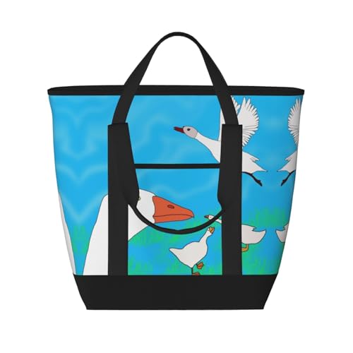 Sac fourre-tout isotherme Happy White Goose pour vos pique-niques et repas au bureau