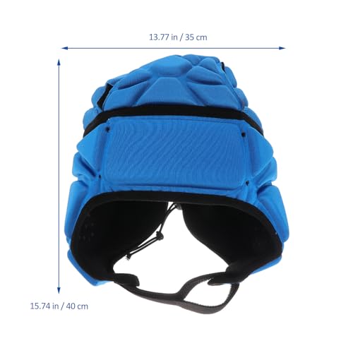 Casco protector transpirable con espuma antideslizante azul 2