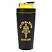 Gold's Gym Bouteille Shaker de protéines en métal en Acier Inoxydable Unisex-Adult, Noir Jaune, Taille Unique