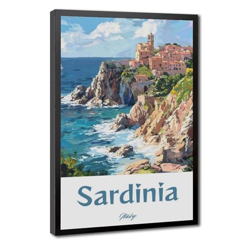 Impression sur toile Sardaigne décoration murale salon et tableau de voyage Italie
