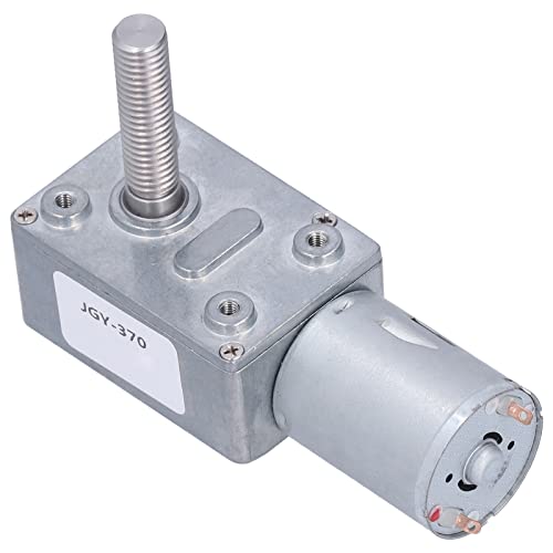 Garosa JGY-370 Motoriduttore Industriale a Vite Senza Fine M8 Motore a Bassa Velocità con Albero Filettato Motore Autobloccante(DC12V 23RPM),Motore Con Cambio