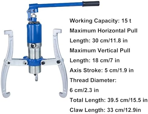 20t ZK Bearing Pullers - Heavy Duty Bearing Extractor with Movable Handle, Ideal for Vertical & Horizontal Use on Hubs, Rotors, Axles, Pulleys - Professional Tool