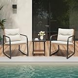 Verano Garden 3 Pieces Rocking Bistro Set,Small Wicker...