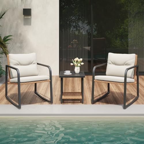 Verano Garden 3-Piece Rocking Bistro Set