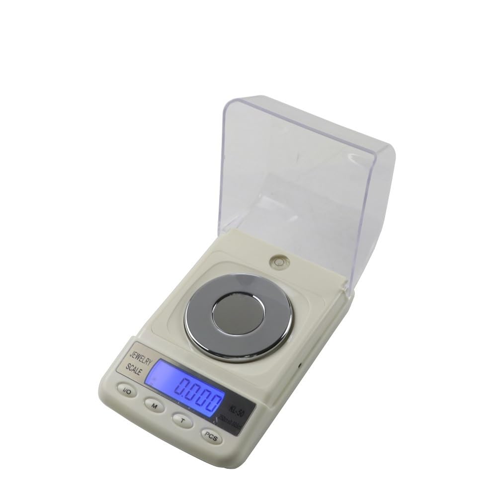 Mjadaade One Color Portable Milligram Scale, 0.001G High-Precision Jewelry Scale, Laboratory Balance
