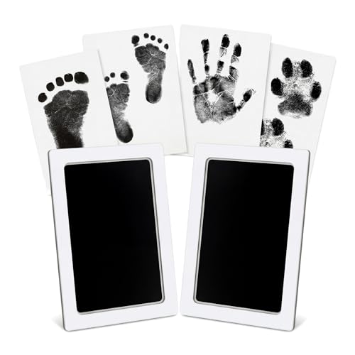 4Pcs Set Impronte Bimbi, Mani e Piedi Neonati Inchiostro, Kit