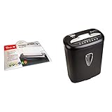Peach PS100-00 Aktenvernichter Service Kit|12 ÖlpapiereAktenvernichterpflege|für hohe Schneidleistung|einfache Handhabung & Amazon Basics - Hochsicherheits-Kreuzschnitt-Aktenvernichter für 8 Blätter