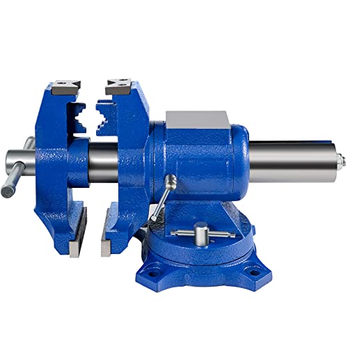 Bestequip 6" Heavy Duty Bench Vise , Double Swivel Rotating Vise Head/Body Rotates 360° ,Pipe Vise Bench Vices 30Kn Clamping Force,For Clamping Fixing Equipment Home Or Industrial Use #TOP7