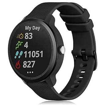 GEAK Compatível com pulseiras de relógio Garmin Vivoactive 5/Garmin Vivoactive 3, pulseira de silicone de 20 mm para Vivoactive 3 Music/Vivomove Sport, smartwatch Forerunner 645/245 Music Smartwatch