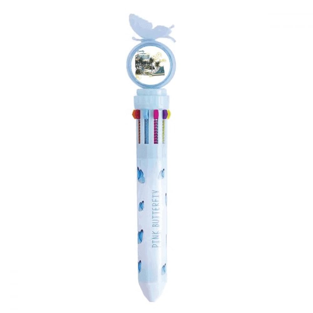 Stylo à bille rétractable multicolore avec motif cocotier pour l'école - 4
