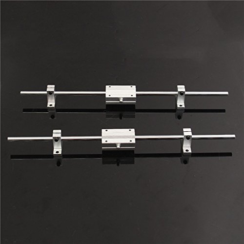 EsportsMJJ 2Pcs 8Mm X 400Mm Assi di Guida Lineari con 2Pcs Scs8Uu Boccole di Scorrimento Cuscinetto Lineare E 4 Pz Blocchi