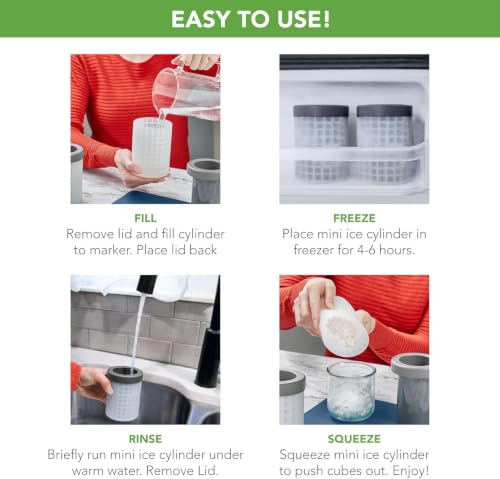 Image of Tovolo Mini Ice Squeeze & Release Cylinder, 2-Pack, Mini-Ice Cube Makers
