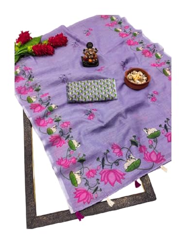 Image of RAJESHWAR FASHION WITH RF Soft Linan Cotton Summer collection digital print Traditional look saree