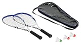 HUDORA Badminton-Set Speed - 2 Badminton-Schläger + 3 Federbälle - 75014