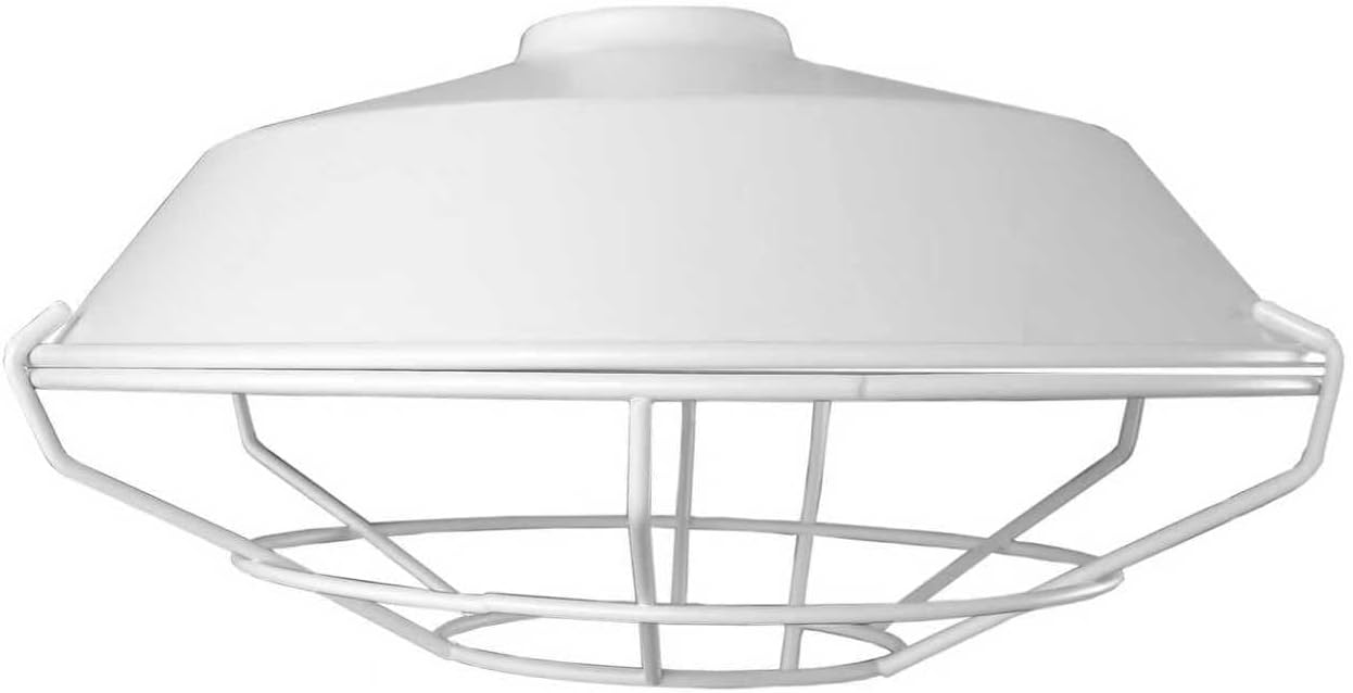 Simple Style White mini Wire Guard lampshade Compatible with E26 lamp Holder Suitable for bedrooms Study Rooms Tool Rooms and workspaces