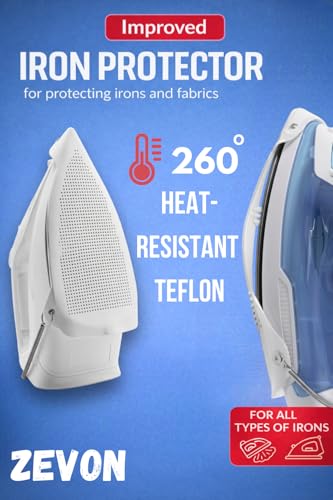Image of ZEVON Iron Covers for Protection Clothes | Universal Iron Soleplate Cover for Steam & Dry Irons | Non-Stick Heat Resistant Iron Protector | Helps Prevent Fabric Shine, Scorch Marks & Burns