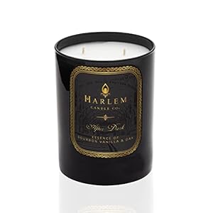 Harlem Candle Co. After Dark Luxury Candle, 11 oz Black Glass Jar, Double Wick, Soy Wax, Gift Box, Bergamot, Saffron, Papyrus, Oak and Sweet Heliotrope, 80 Hour Burn Harlem Candle Co After Dark Luxury Candle 11 oz Black Glass Jar Double Wick Soy Wax Gift Box Bergamot Saffron Papyrus Oak and Sweet Heliotrope 80 Hour Burn
