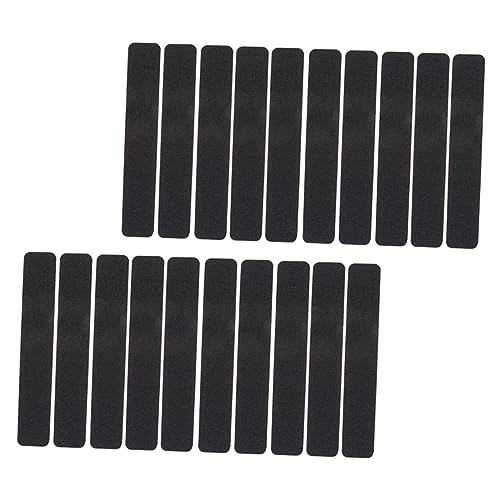 SEWACC Easy to Apply 20pcs Black Frosted Floor Stickers Self-Adhesive Removable Decals for Home