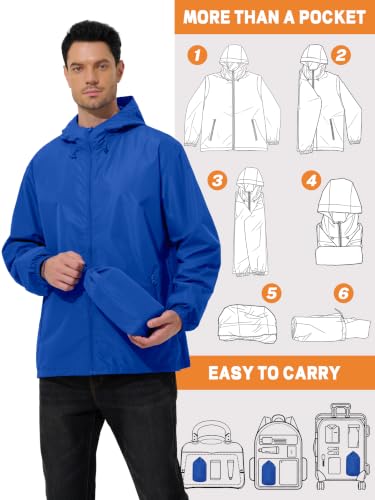 Image of UIQUR Mens Raincoat Waterproof Rain Jacket