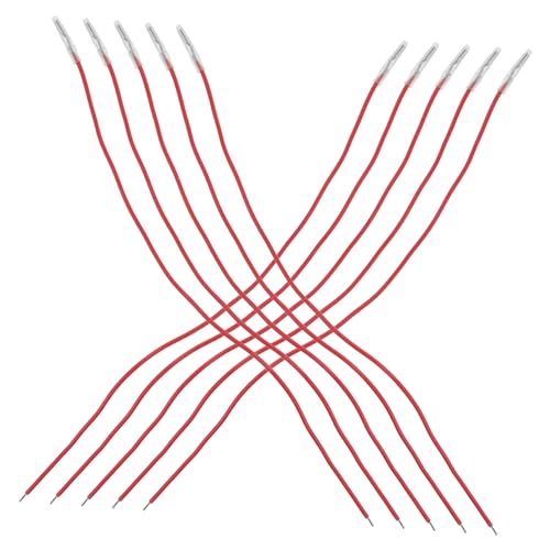 Cabilock 10Pcs Insulated Spade Quick Splice Terminals with Wire Single Head Connector for Automotive Wiring and Electrical Projects