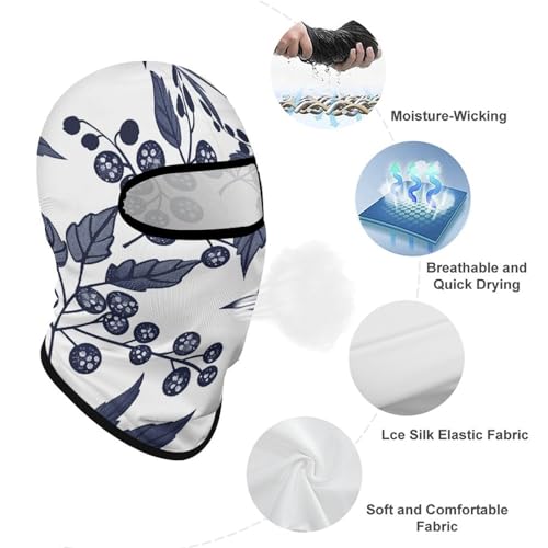 Balaclava Mask for Men Ski Mask for Women Berry Element Pattern Full Face Mask Face Cover for Cycling, 1, Style miniatura 3