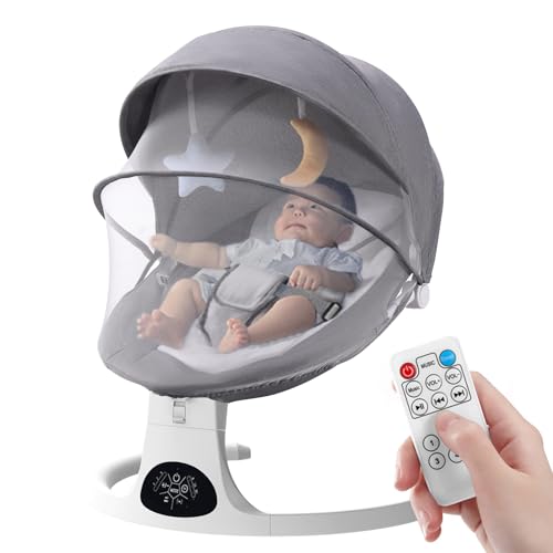 Babywippe,babyschaukel mit Kippfunktion,klappbar,wippe Baby mit Bluetooth-Funktion