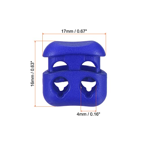 PATIKIL Cord Locks, 30 Pack Oval Spring Toggle Stopper for Drawstring Bag Shoelaces Dark Blue, 16x17mm - Image 2