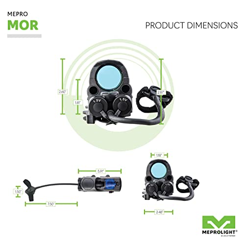 Meprolight Mepro Mor Multi-Purpose Reflex Electro Optic Red Dot With Active And Passive Illumination, 2.2 Moa Bullseye,Ir Pointer And Green Visible Pointer. #TOP7
