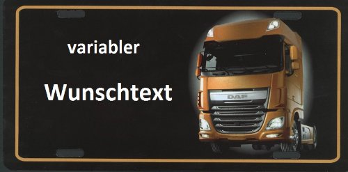 Nummernschild kompatibel mit DAF selbst personalisieren und gestalten Ideale Geschenkidee Metallschild, Aluminium-Schild als individuelles LKW-Zubehör selbst gestalten Aluschild, Kennzeichen-Schilder