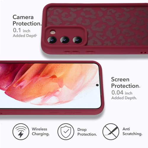 Image of Compatible with Samsung Galaxy S21 Case, Wine Red