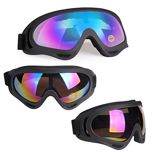 Lmavag Atv Goggles Dirt Bike Goggles Motorcycle Motocross Goggles Riding Off-Road Goggles Racing Mx Bike Goggles Uv400 Anti-Fog Impact-Resistant Dustproof Goggles Kids Youth Adults Men Women 2 Pack #TOP3